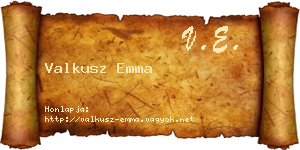 Valkusz Emma névjegykártya